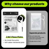 COCOBURI 2-in-1Dental Floss Picks,Soft Interdental Pick,BPA Free,Mint,75 ct
