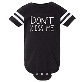 Don't Kiss Me Baby Onesie (6 Month) Black