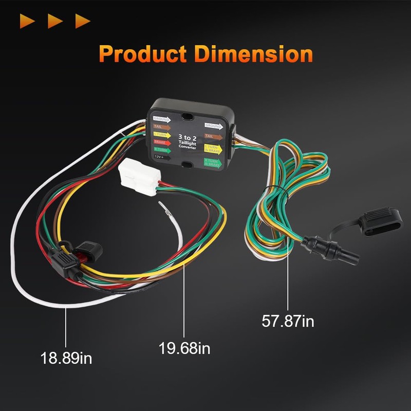 4-Pin Trailer Wiring Harness Compatible with Subaru Crosstrek 2016-2024