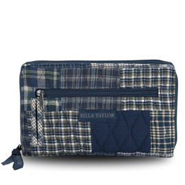 Bella Taylor Wrist Strap Wallet for Women | Zip Around Credit Card Wallet with RFID Protection and Built In Wristlet | Columbus Patchwork