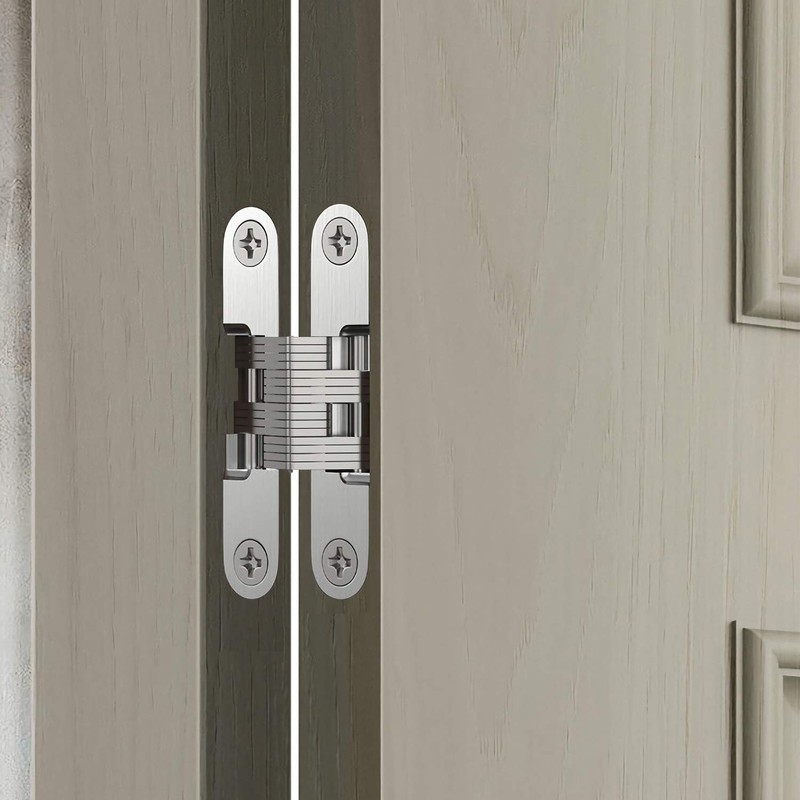 QWORK Hidden Invisible Cross Hinge 180° for Furniture Hardware Folding