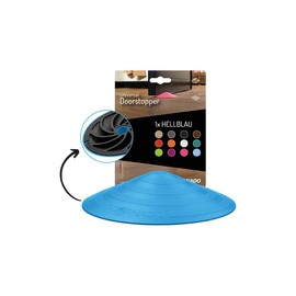 Doornado Strong Rubber Door Stopper - Door Holder No Drilling - For All Types of Doors and Floors - 118 x 25 mm - Design Price - Blue