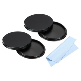PATIKIL 40.5mm Lens Cap, 2pcs Camera Lens Cap Cover Universal Lens Filter Stack Cap Front Metal Protective Case Cover with Cleaning Cloth for Photography Camera Filter