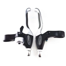 New Tektro CL535-RT+CL530-RS MTB BMX HYBRID Brake Lever Silver With Bell by Tektro