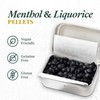 Barkleys Black Licorice Candy with Menthol, Licorice Pellets Covered with