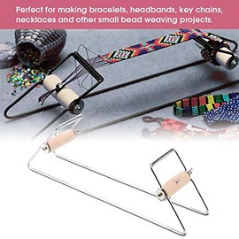 Beads Loom Beads Weaving Metal Frame Craft DIY Beads Loom Jewellery Loom for Necklace Bracelet