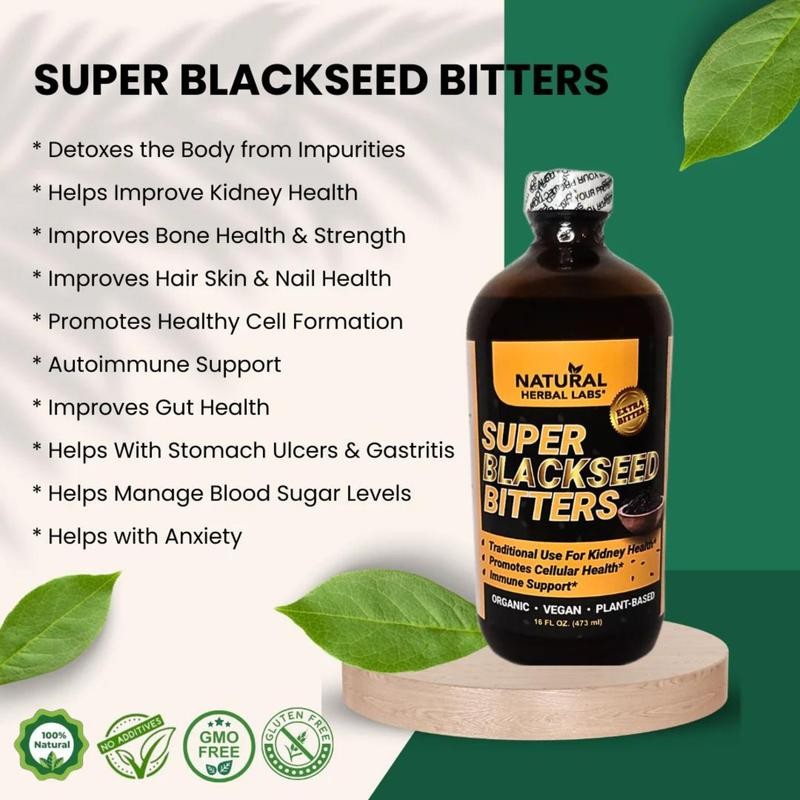 SUPER BLACK-SEED BITTER- Aids in Digestive health,Immune support, Brain function,