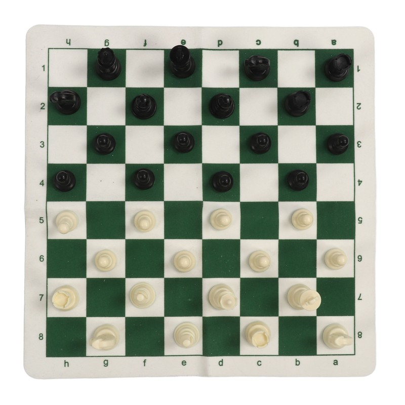 Chess Checkers Set PP Chess Pieces PU Imitation Leather Chess