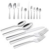 65 Piece Silverware Flatware Cutlery Set, Stainless Steel Fork Spoon