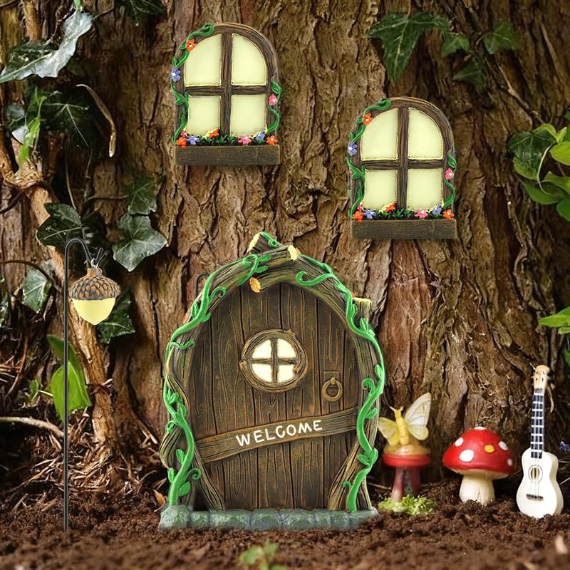 Fairy Door and Windows for Trees Outdoor