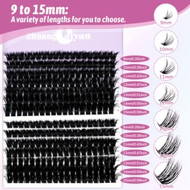 Individual Eyelashes Cluster Lashes Kit Lightweight Lash Clusters for Natural Look Eyelashes Individual Kit for DIY Extensions Perfect Lashes for Professional or Home Use