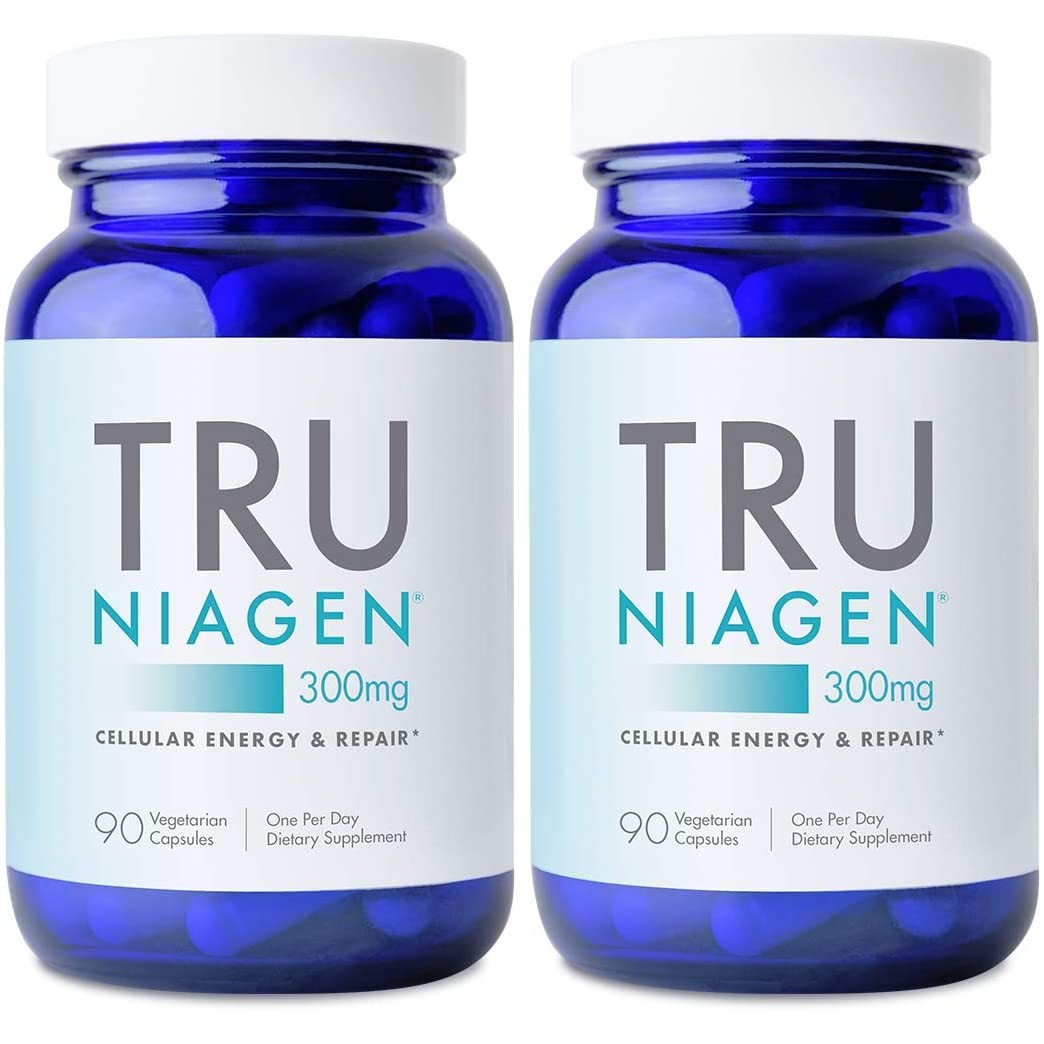 TRU NIAGEN NAD+ Booster Supplement Nicotinamide Riboside NR for Energy Metabolism, Cellular Repair & Healthy Aging (Patented Formula) More Efficient Than NMN - 90 Count - 300mg (6 Months / 2 Bottles)