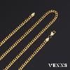 VEXXS Men's Gold Chain, 14K Real Gold Plated Miami Cuban