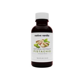 Native Vanilla - Pistachio Flavor - 4 Fl Oz - Pure Flavors and Extracts - Perfect for Cooking, Baking, and Dessert Crafting