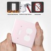 Rose Pink 2 Gang Single Toggle/Double Duplex Combo Outlet Light