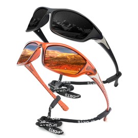 KALIYADI Polarized Sunglasses-Men Sports Sun-glasses: Mens Sunglasses Polarized UV Protection for Fishing Driving Cycling