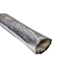 A-Team Performance 010457 Heat Shroud Aluminized Sleeving for Ultimate Heat Shield Protection Barrier with Hook and Loop Closure Design 1/2" x 36" (3ft)