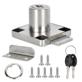 Furniture Lock Cylinder Furniture Lock, 22 mm Security Cabinet Lock Drawer Lock Cam Lock with Key Equal for Cupboards Drawers Desk