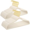 UNEED Ivory Velvet Hangers with Golden Hooks, 36 Pack -