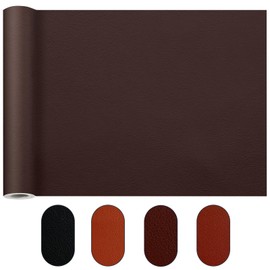 Self Adhesive Leather Repair Patch 16x30 Inch DIY Vinyl Leather Couch Repair Kit for Furniture, Waterproof Leather Repair Tape for Car Seat & Interior, Sofa, Chair, Motorcycle Seat(Dark Brown,1 Roll)