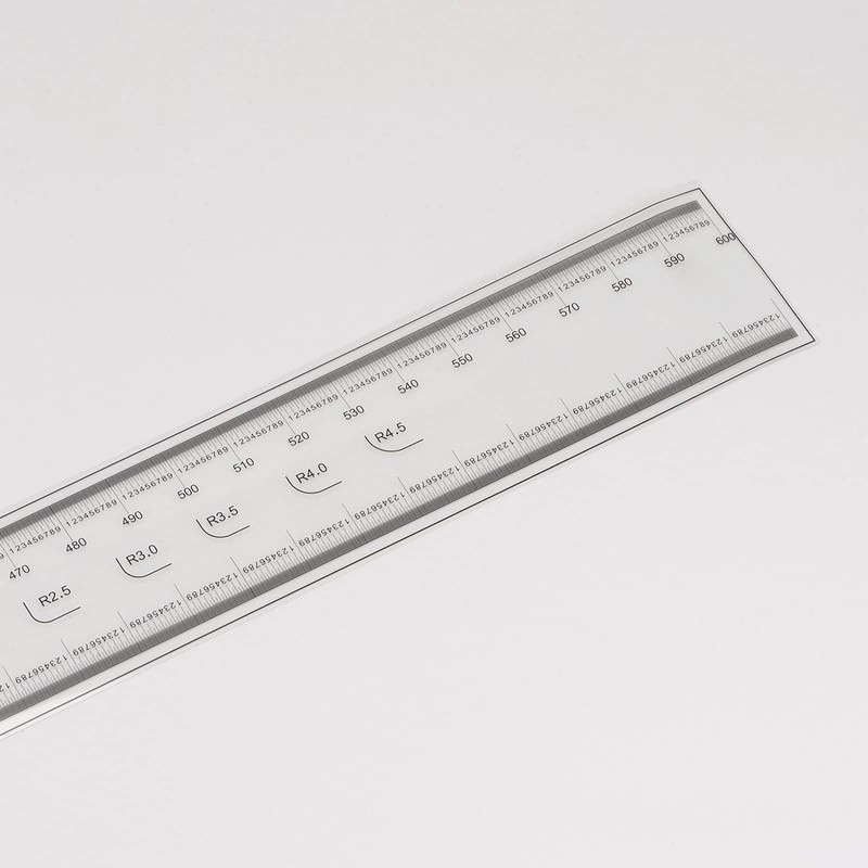 sourcing map Film Flexible Ruler 60 cm 0.1 mm Scale