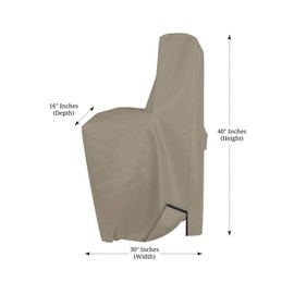 Covers & all Water Softener Cover, 12 Oz PVC Waterproof, UV & Weather Resistant Outdoor Filter Tank Protector, Durable with Air Vents, Split Velcro and Elastic (40" H x 30" W x 16" D Inches, Beige)