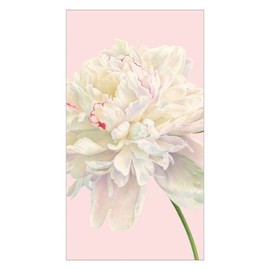Caspari Duchess Peonies Paper Guest Towel Napkins in Blush, Two Packs of 15