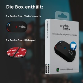 Saphe One+ Blitzerwarner für das Auto – Zeigt Blitzer, Gefahren – Daten von Blitzer.de – Kein Abo nötig