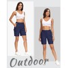 MAGCOMSEN Womens Golf Shorts 7 Inch Inseam Hiking Cargo Navy