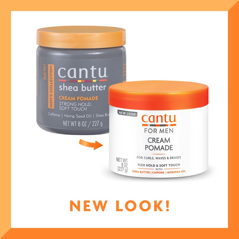 CANTU Men's Cream Pomade Strong Hold Soft Touch 8oz 226.8