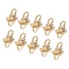 10Pcs Turn Lock Sturdy Durable Alloy Material Wide Classic Style