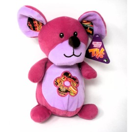 Sugar Loaf 13" Fuchsia Lilac Sitting Mouse Stuffed Animal with Paisley Belly