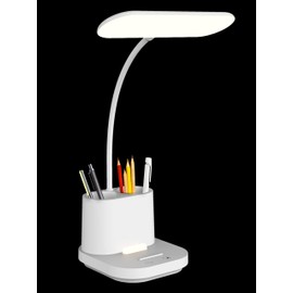 XINLANTECH Eye-Caring Desk Lamp, 3.7v 13.32Wh Rechargeable Li-ion Battery Table Lamp w/Pen Holder for Home, Office, Desk Study Light for Dorm, 800-Lm, 3 Lighting Modes