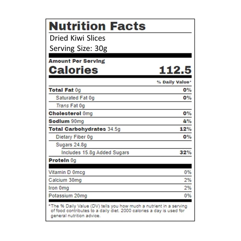 Aiva Dried Kiwi Fruit Slices, All Natural added Sugar, Non-GMO,