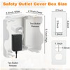 Tellegloww 4 Pack Safety Outlet Cover Box Wall Outlet Cover