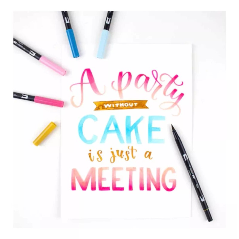 Tombow Rotuladores Lettering Tombow Doble Punta Edición Celebration