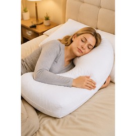 Side Sleeper Pillow with Ear Hole – U-Shaped Neck and Shoulder Support for Comfortable Rest and Better Positioning