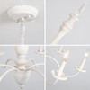 6-Light Chandelier Farmhouse Chandeliers for Dining Room Lighting Fixture, French