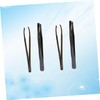 TOVINANNA 4pcs Black Stainless Steel Eyebrow Clips Eyebrow Shaping Tools