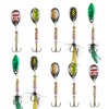 AGOOL Fishing Lures Spinner Baits with Rooster Feather Treble Hooks