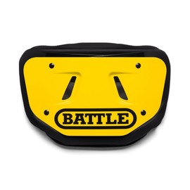 Battle Sports - Placa trasera de fútbol - Protector de espalda inferior con espuma contorneada para protección de alto impacto para jóvenes, niños y adultos (amarillo, adulto)