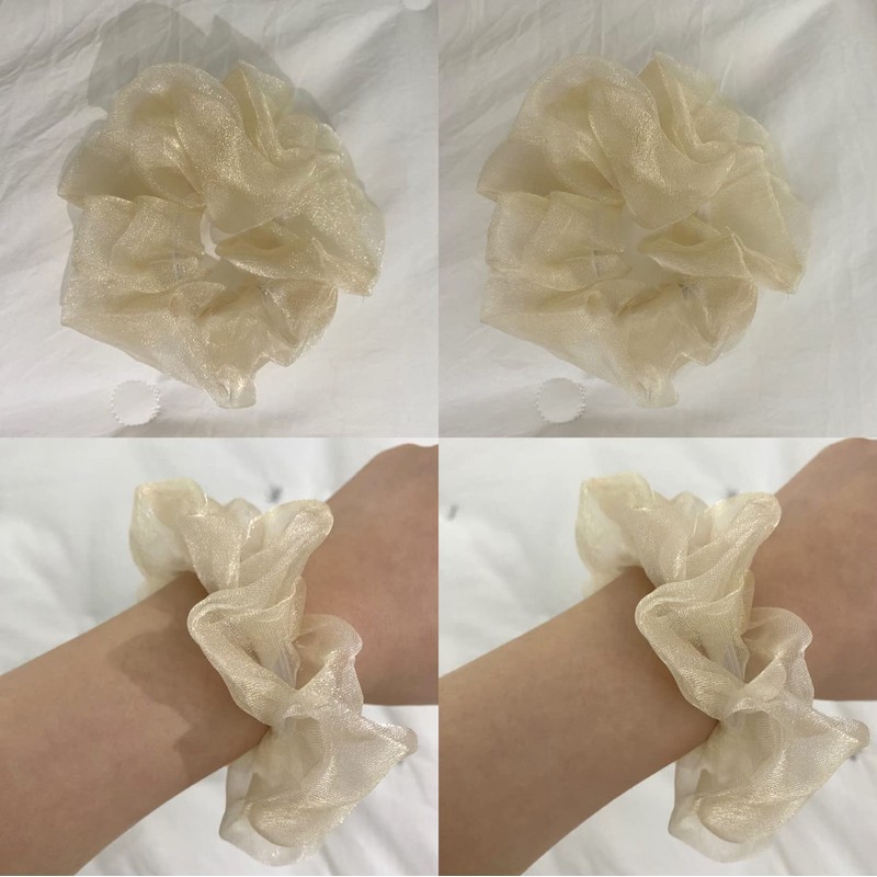 [LAMINGKI] Mingkipuff Sheer Aesthetic Hair Tie Scrunchies for That Girl