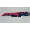 Pink Corkscrew Doubled Hinged Waiters Wine Key Bottle Opener with