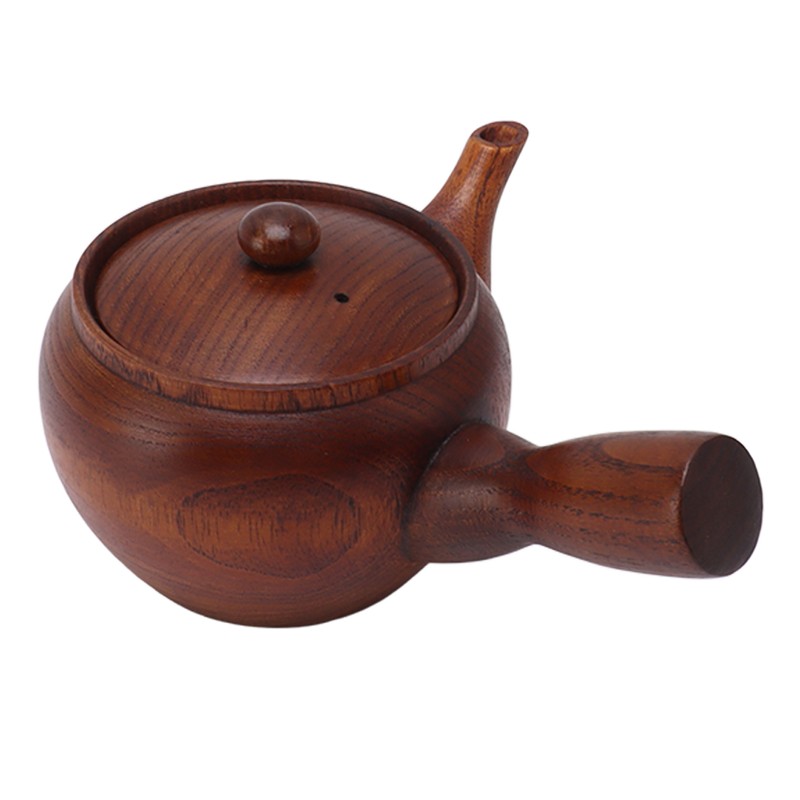 Wooden Tea Pot Traditional Style Durable Tea Kettle Exquisite Whistle