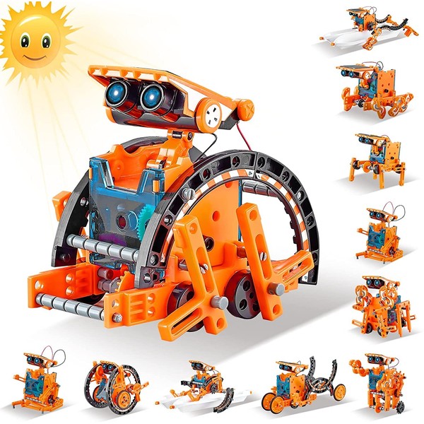 FORHISHER 12-in-1 STEM Solar Robot Toy,Science Kits for Kids Age 6 7 8 9 10 11 12,Education Construction Engineering Kits for Kids,Christmas Birthday Gifts Toys for 9 10 11 12 Year Old Boys Girls