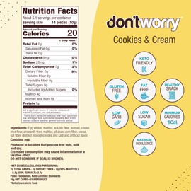 Don't Worry Meringue Cookies Keto Friendly - Low Calories per piece!, Healthy Candy, Gluten Free Cookies, Low Carb, Low Sugar Snacks - 4 Pack