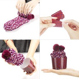 Aotlet Gift for Women, Cuddly Ladies Socks, Funny Socks Gift Ideas, Christmas Gift for Boyfriend, Fluffy Socks, Christmas Gifts for Women, 3 Pairs (Red, Pink, Purple), One Size