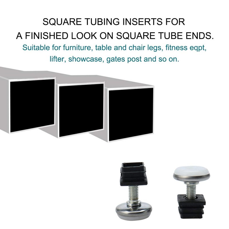 sourcingmap Adjustable Feet 20 x 20mm Inserts Furniture Table Glide