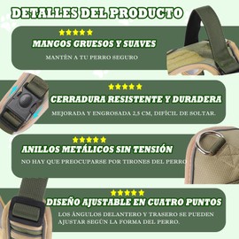 BestoU Pechera para Perro Mediano Grande Chico Arnés para Perro Reflectante Transpirable Ajustable con Correa 1.5m y Juguetes para Perro Arnes Caminar, Viajar y Entrenar Perros Accesorios (XL)