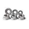 RUOFENG Stainless Steel Serrated Hex Flange Lock Nuts 50pcs (M6)